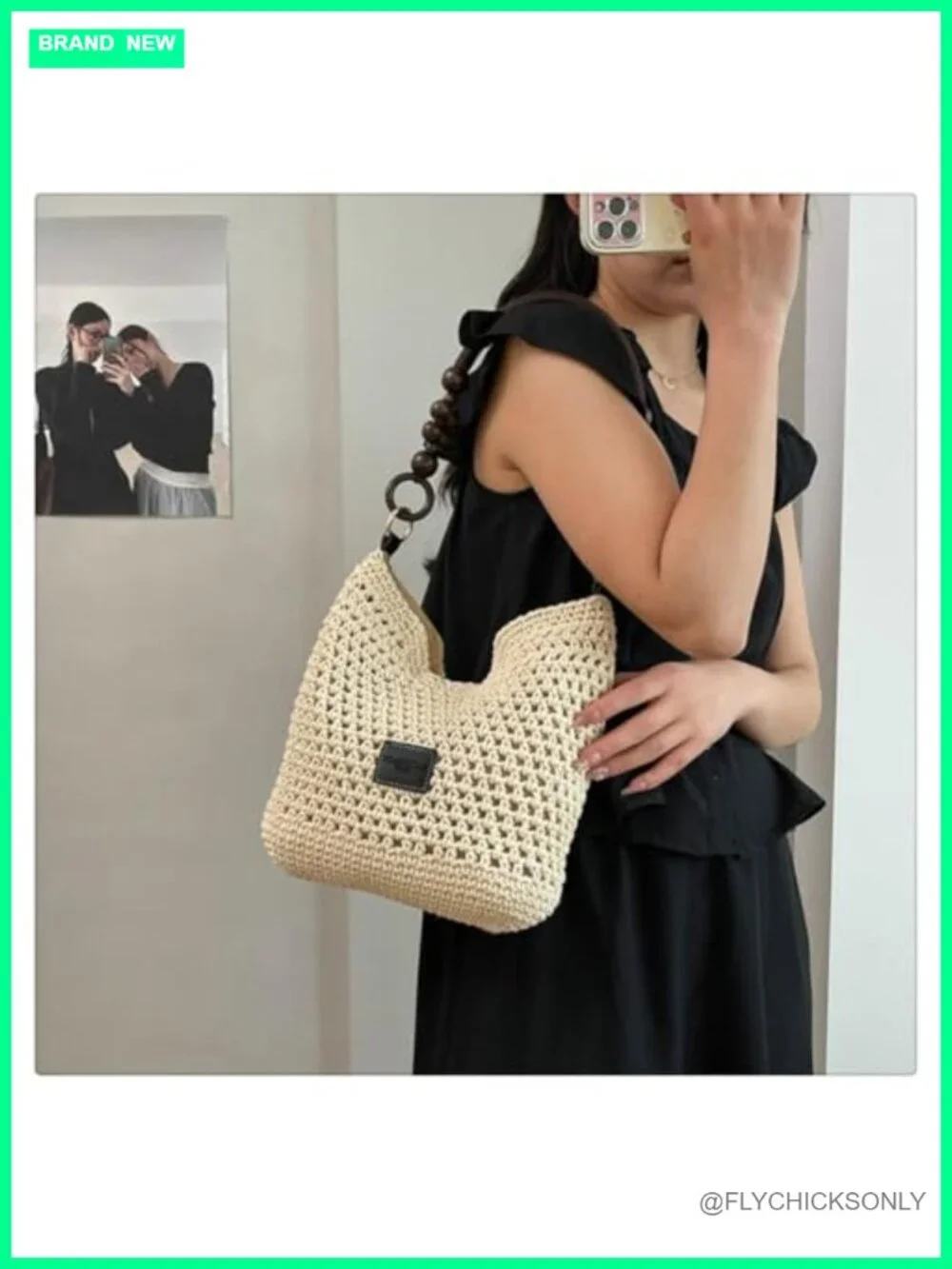Bohemian Macrame Shoulder Tote Bag Crossbody Purse Travel Beach Hobo Bag